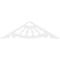 Ekena Millwork Pitch Wagon Wheel Architectural Grade PVC Gable Pediment, 48"W x 14"H x 1"P (7/12) GPP048X014X100WAG - alternate 4